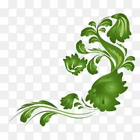 矢量绿色藤蔓