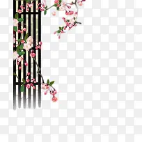 中国风窗棂花朵