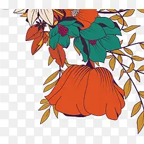 中国风手绘花朵