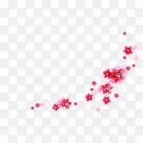 水彩漂浮花朵