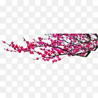 粉色花朵中国风海报