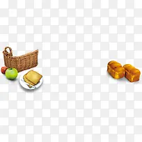 清新春季食物篮子