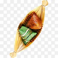 食物粽子小草篮子