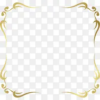 金色藤蔓边框