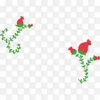 边框 花边 底纹 绿叶 藤蔓
