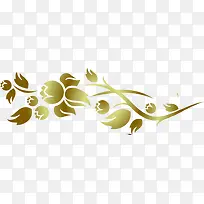 藤蔓花苞欧式花纹