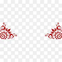 红色藤蔓欧式花纹