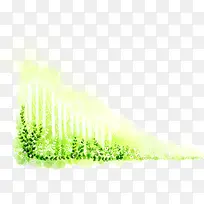 绿色梦幻夏季藤蔓
