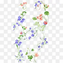清新小花藤蔓花纹