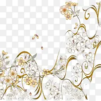 金色花朵藤蔓