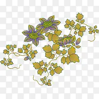 卡通手绘花藤蔓