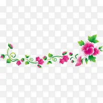 春天漂浮花瓣藤蔓