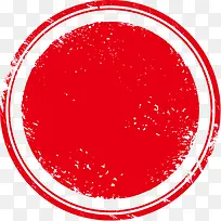红色圆形印章纹理图标