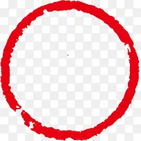 红色圆形个性印章