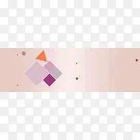 双几何体创意banner背景