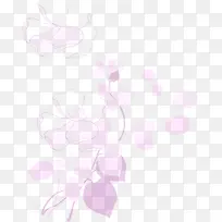 粉色淡雅唯美手绘花朵
