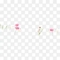 粉色唯美花朵绿叶