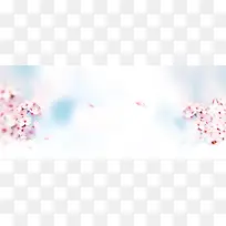 唯美粉色花束海报背景
