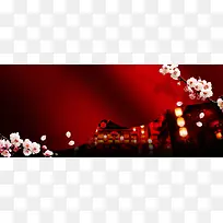 红色背景