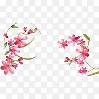 粉色手绘唯美花朵设计