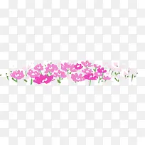 粉色唯美卡通花朵草地