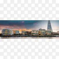 现代都市淘宝海报背景