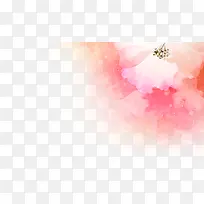 粉色唯美手绘梦幻花朵
