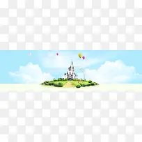 梦幻简约大气淘宝海报背景