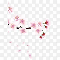 粉色唯美手绘花朵创意