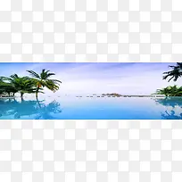 清爽简约淘宝海报背景