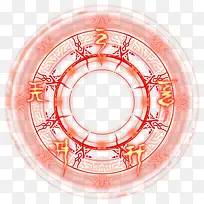 黄色发光魔法阵装饰