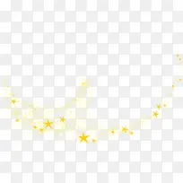 黄色发光五角星彩带