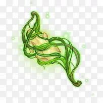 绿色发光绿草