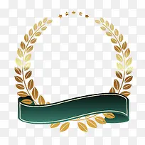 矢量卡通扁平化质感金属框装饰