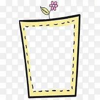 卡通手绘花朵边框