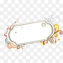 白色花纹标签