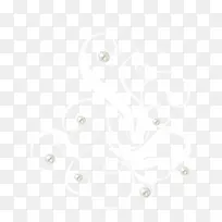 白色花纹装饰品素材免抠