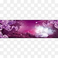 紫色花瓣唯美背景
