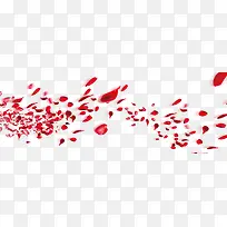 红色花瓣漂浮装饰