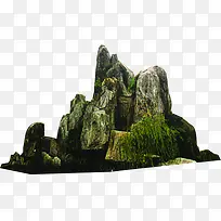 绿色假山创意石头