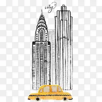 手绘的建筑