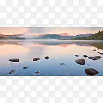 湖水自然风光背景