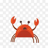 矢量卡通简洁扁平化螃蟹