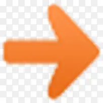 橙色的右箭头符号 icon