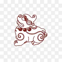 饕餮卡通形象图