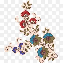 手绘精美花朵花纹装饰
