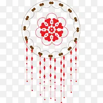 红色圆圈线条