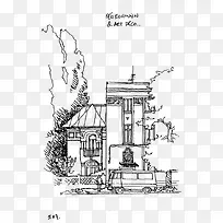手绘建筑