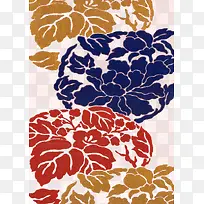 布料上的牡丹花免扣素材