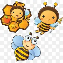 卡通蜜蜂和蜂浆